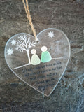 It's Not What We Have In Life But Who We Have - Transparent Love Heart Hanging Keepsake