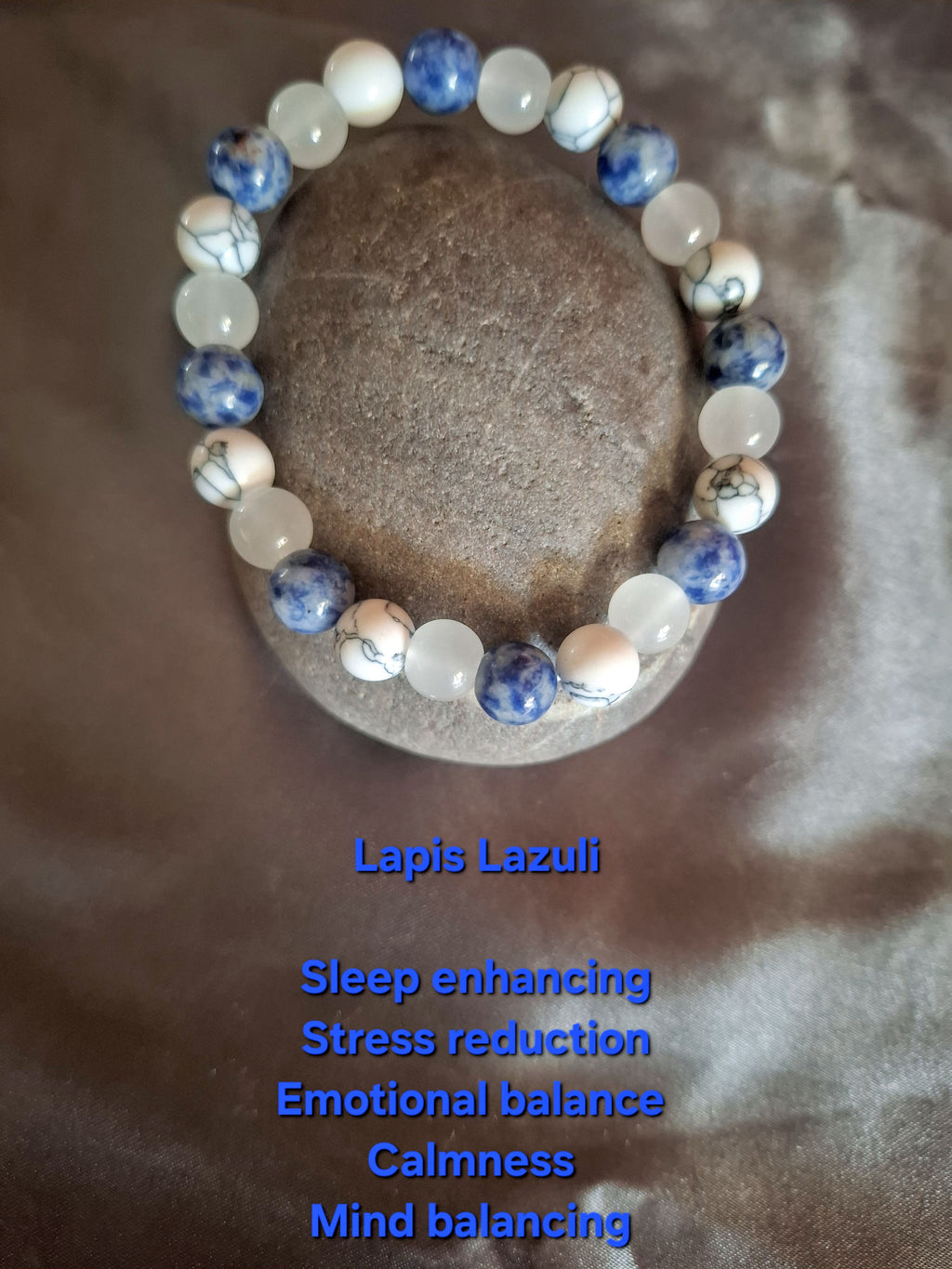 Lapis Lazuli Sleep Enhancing Natural Stone Bracelet