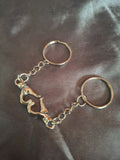 Magnetic Love Heart Hands 2 Piece Keyring Set