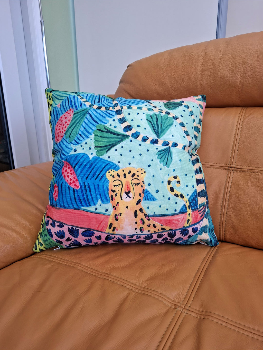 Abstract Leopard Design Cushion Cover 45x45cm