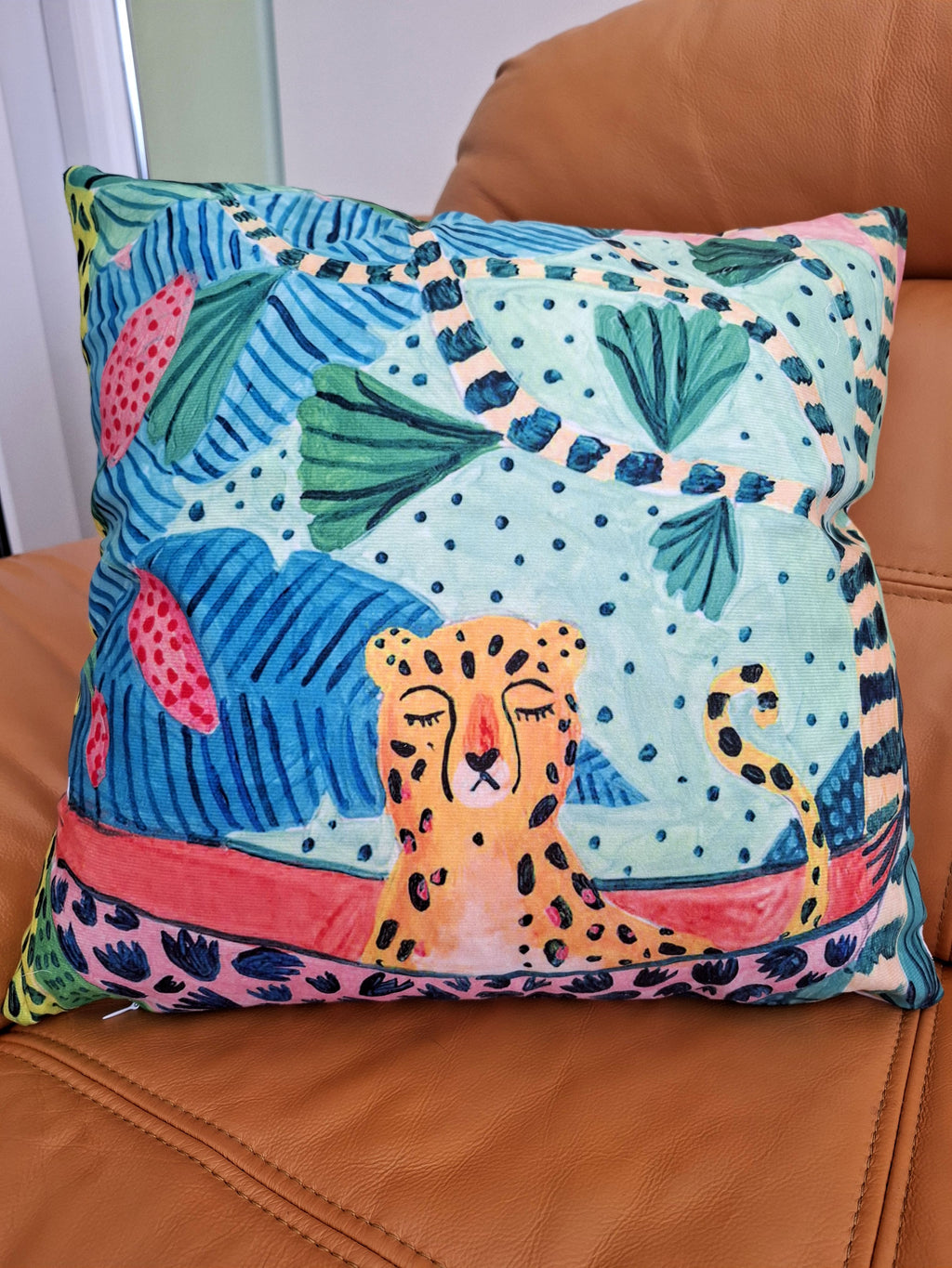 Abstract Leopard Design Cushion Cover 45x45cm