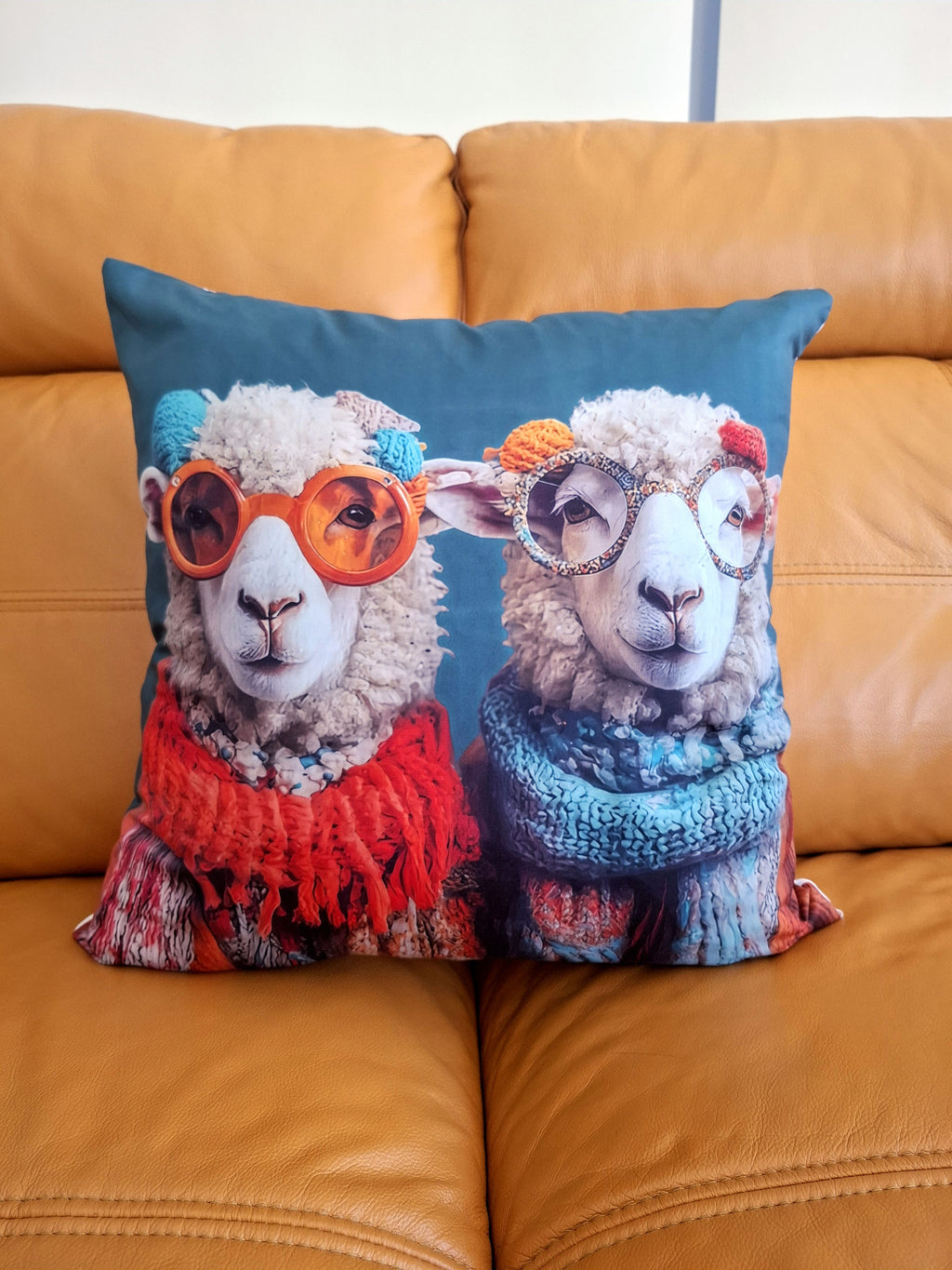 Sheep Design Cushion Cover 45x45cm