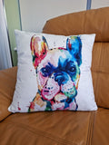 Watercolour French Bulldog Print Cushion Cover 45x45cm