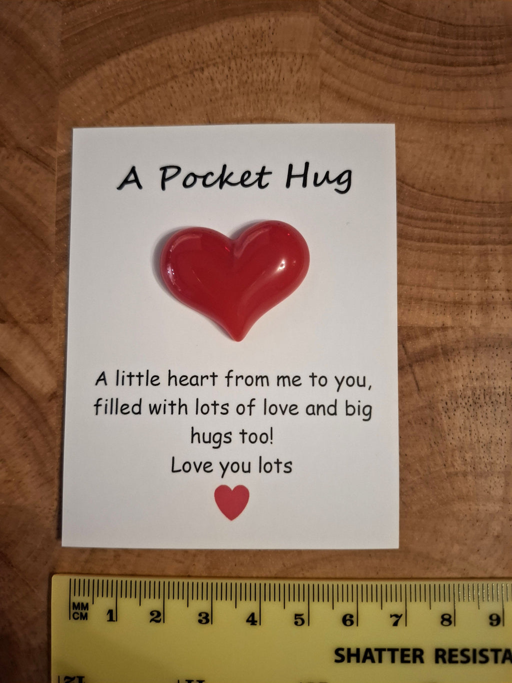 Red Resin Heart Shaped Pocket Hug Love Token