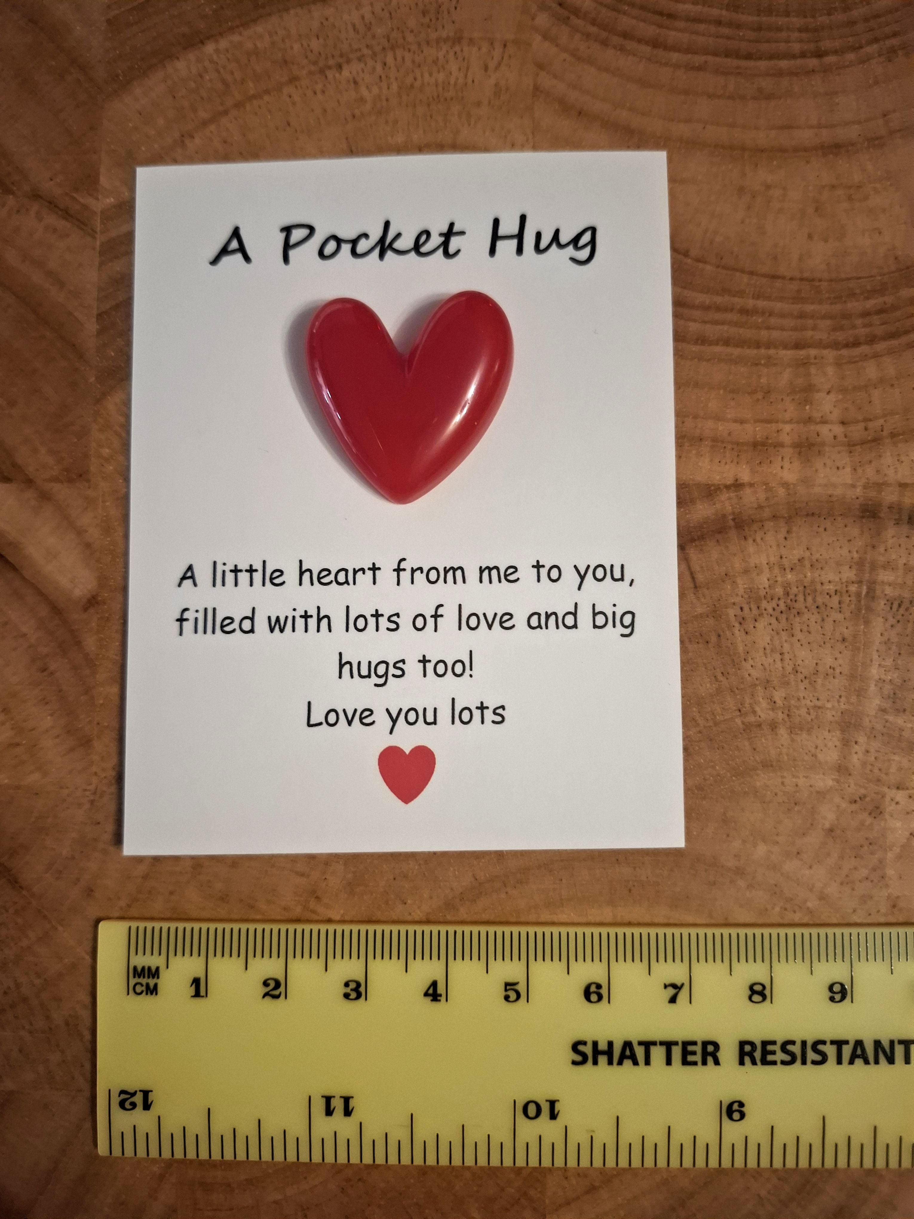 Red Resin Heart Shaped Pocket Hug Love Token