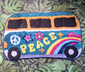 Colourful Hippy Campervan Faux Cashmere Bath Mat 60x90cm