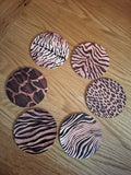Animal Print Home Gift – Wooden Coaster Set of 6 | Quirky Gift for Her UK