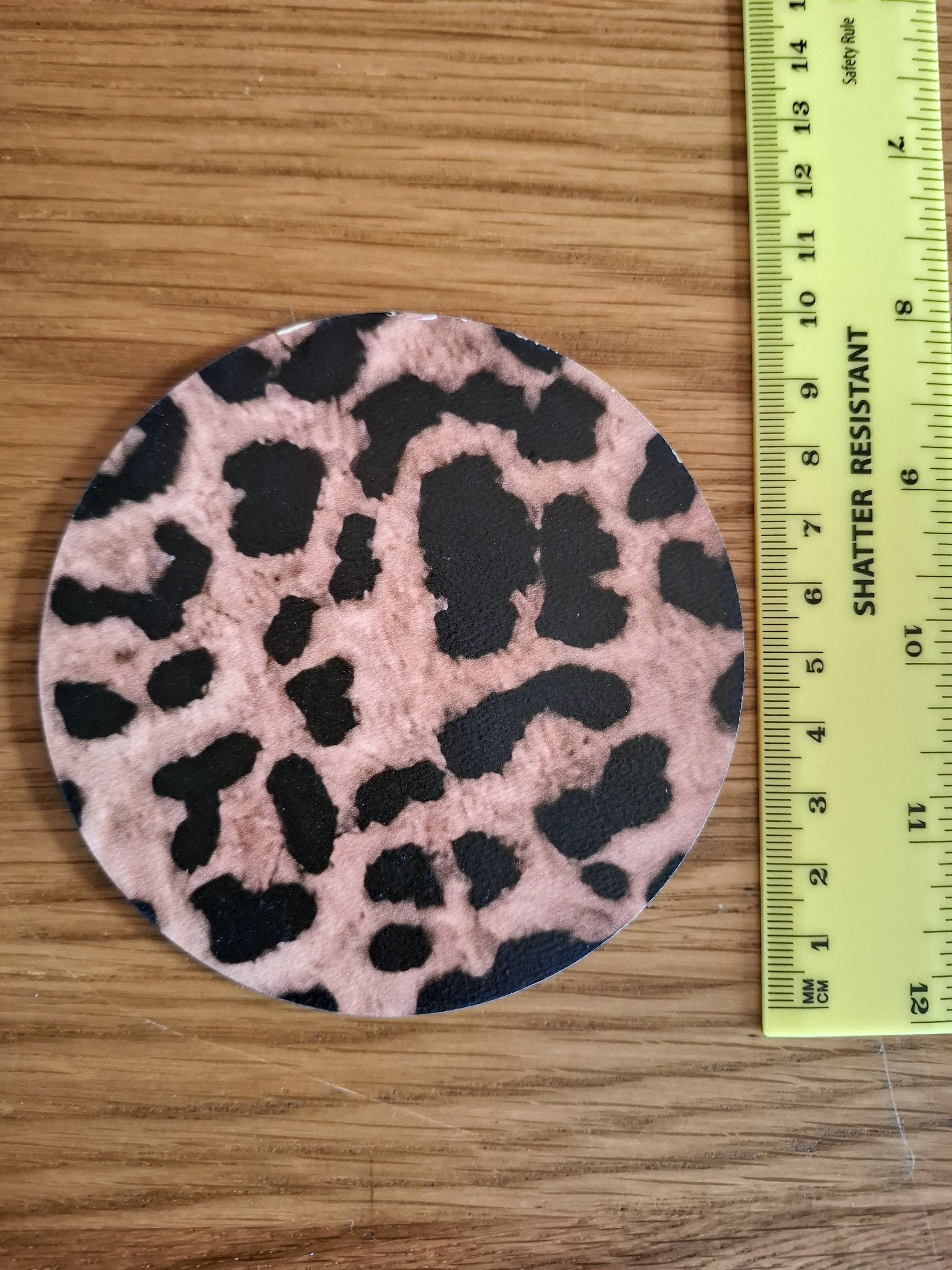 Leopard Print Gift for Her – Wooden Coaster Set of 6 | Bold Animal Print Home Décor