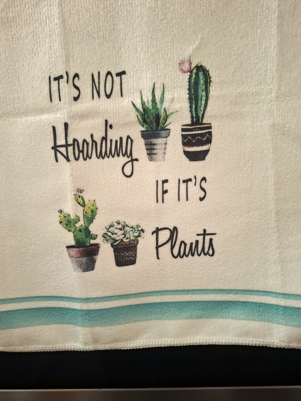 Funny Plant Theme Microfibre Tea Towels 4 Pack 40x60cm