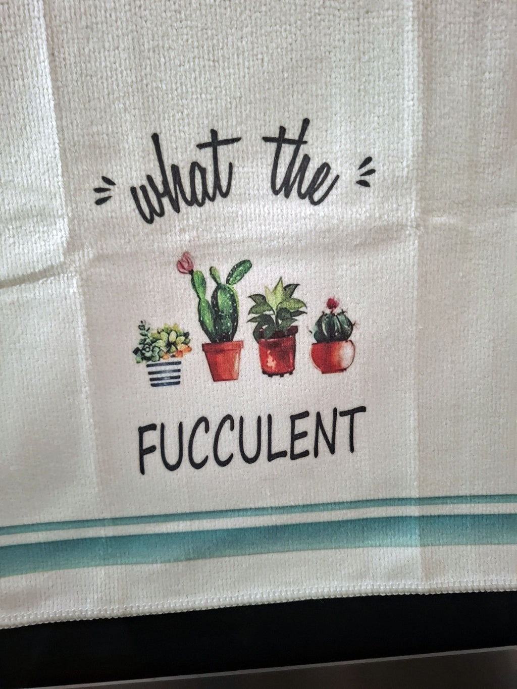Funny Plant Theme Microfibre Tea Towels 4 Pack 40x60cm