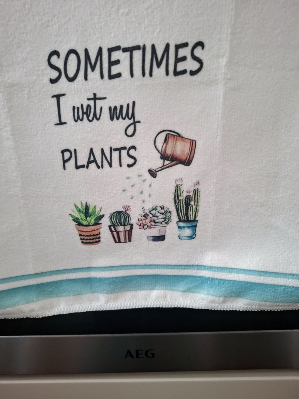Funny Plant Theme Microfibre Tea Towels 4 Pack 40x60cm