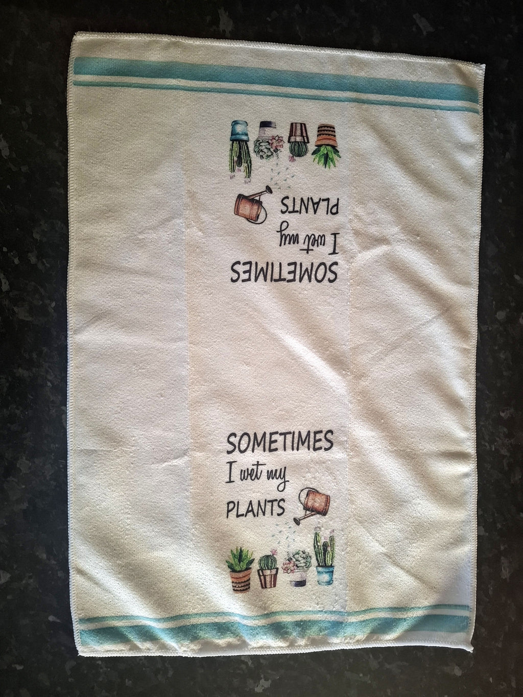 Funny Plant Theme Microfibre Tea Towels 4 Pack 40x60cm