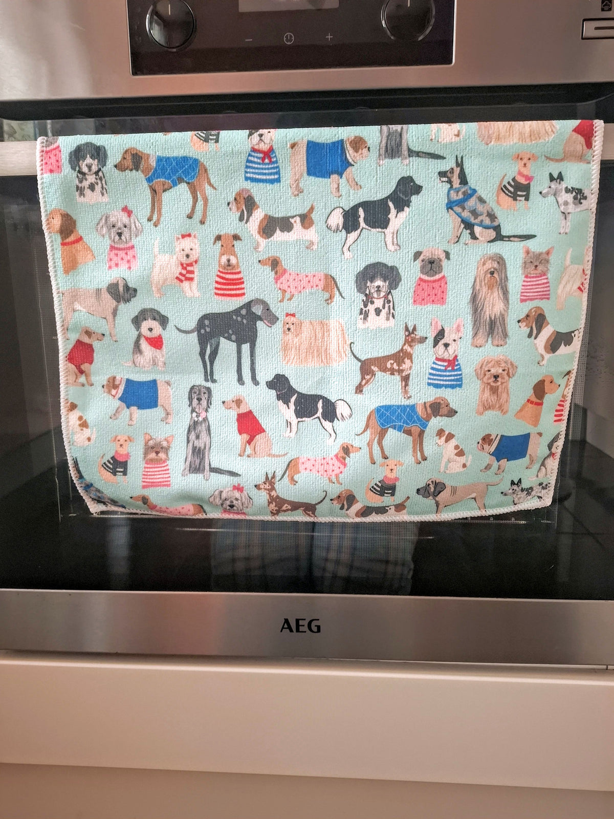 Dog Theme Tea Towels 2 Pack