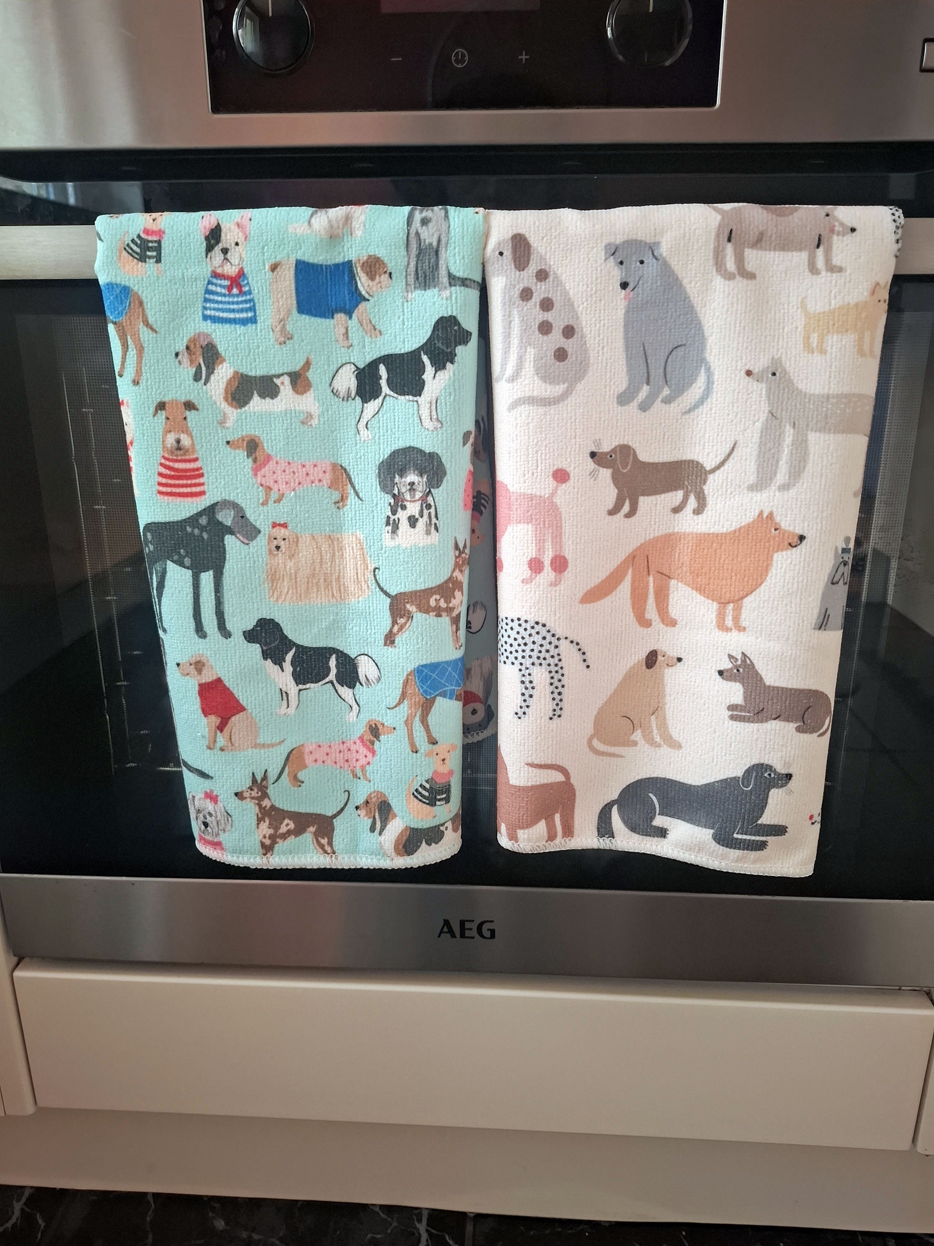 Dog Theme Tea Towels 2 Pack