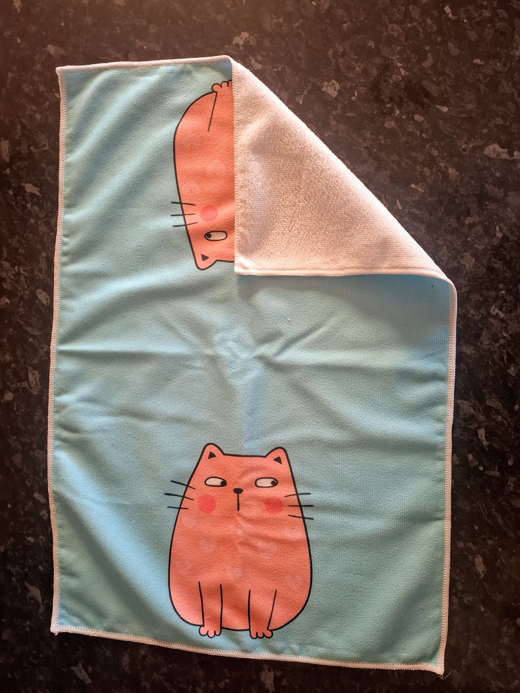 Cat Theme Microfibre Tea Towels 2 Pack 40x60cm