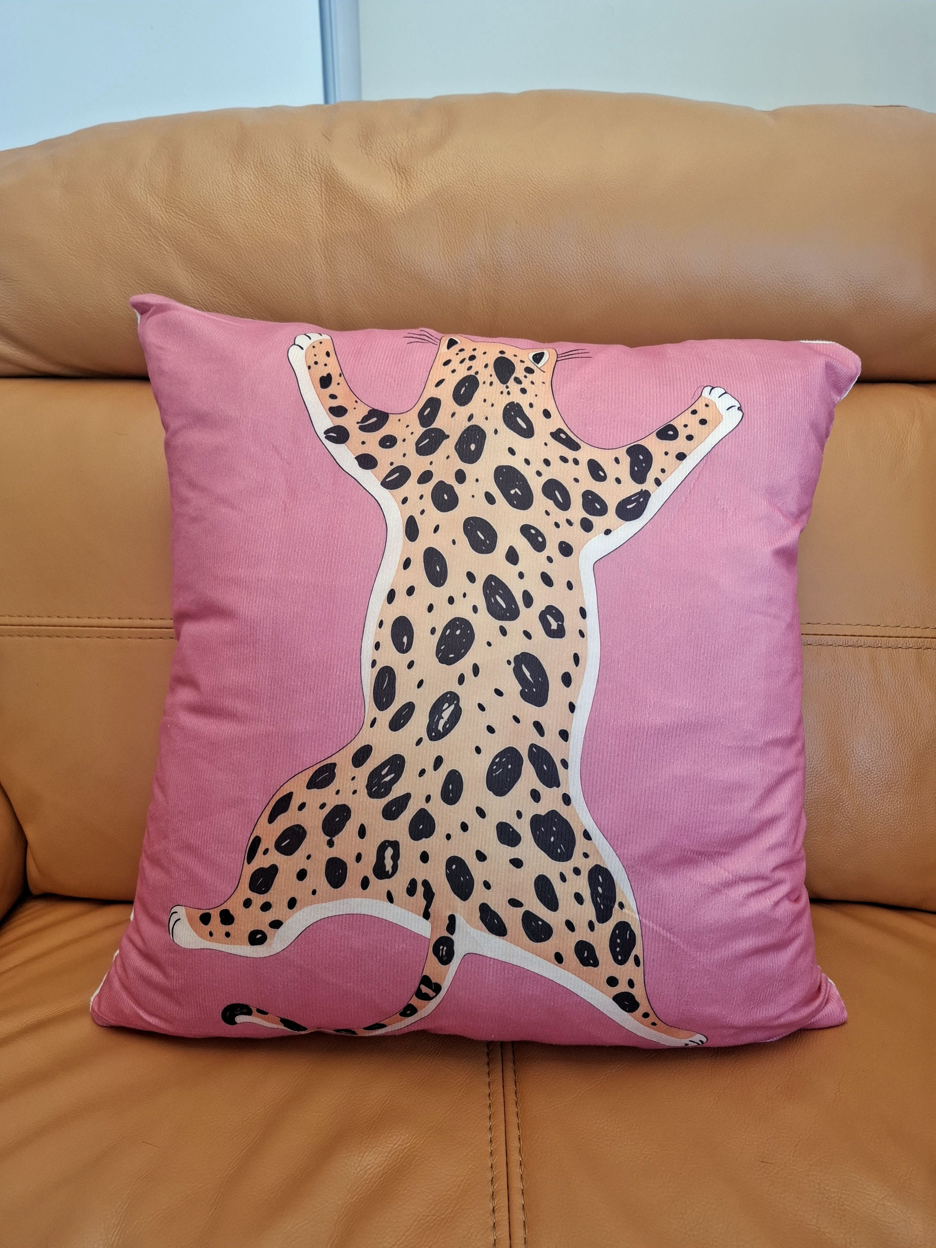Vibrant Abstract Leopard Design Cushion Covers 4 Pack 45x45cm