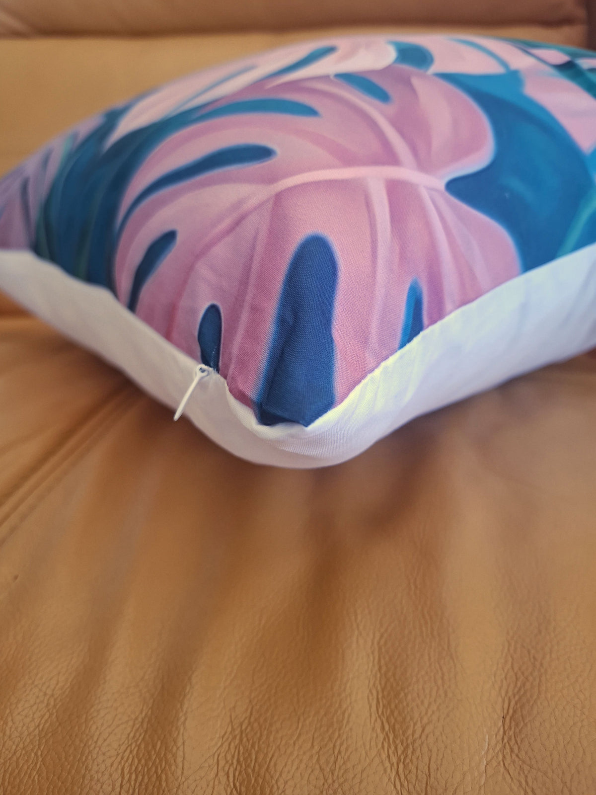Pink Tropical Palm Leaf Design Cushion Covers Pack of 4 45x45cm