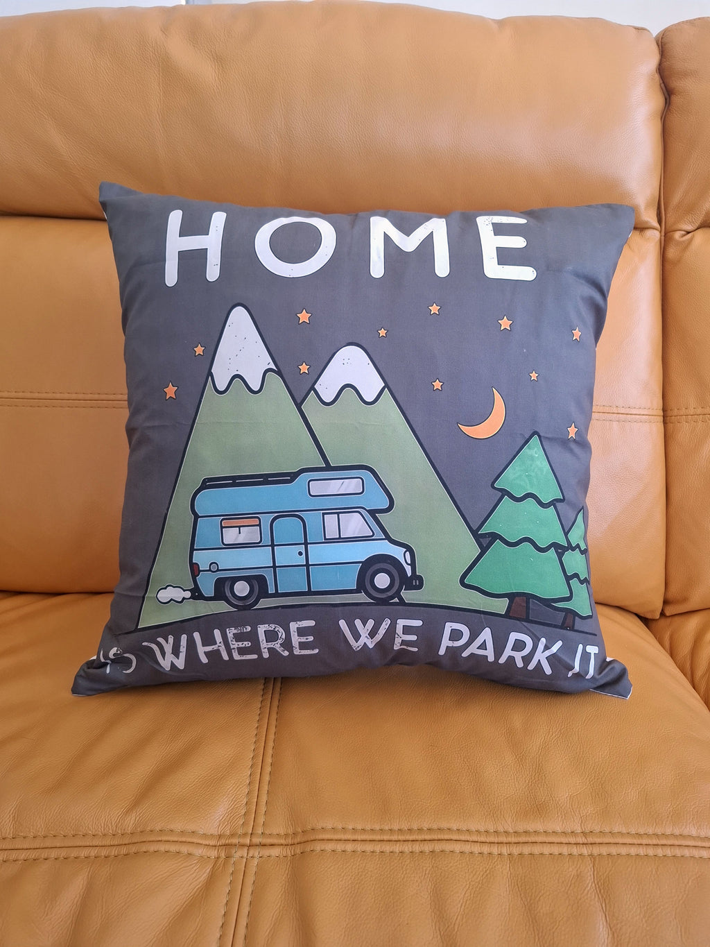 Camping Caravan Theme Cushion Covers 2 Pack 45x45cm