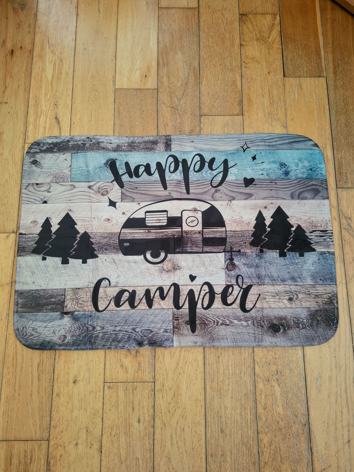 Happy Camper Woodgrain Effect Anti-Fatigue Floor Mat 60x90cm