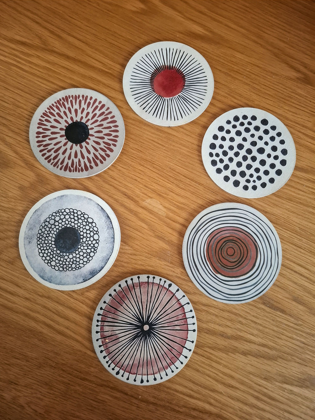 Quirky Kitchen Gift – Summer Fruit Wooden Coaster Set of 6 | Colourful Home Accessory
