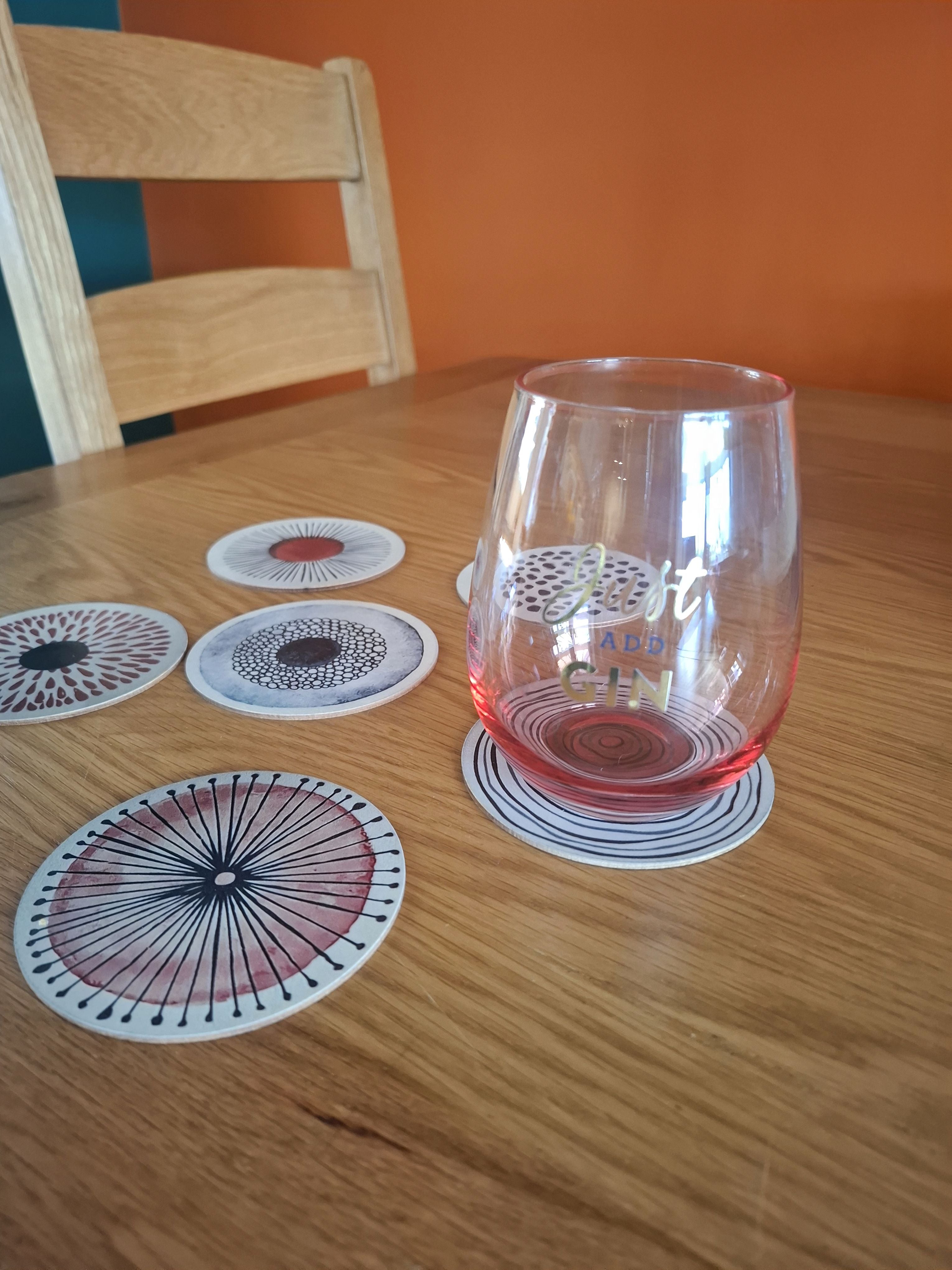 Quirky Kitchen Gift – Summer Fruit Wooden Coaster Set of 6 | Colourful Home Accessory