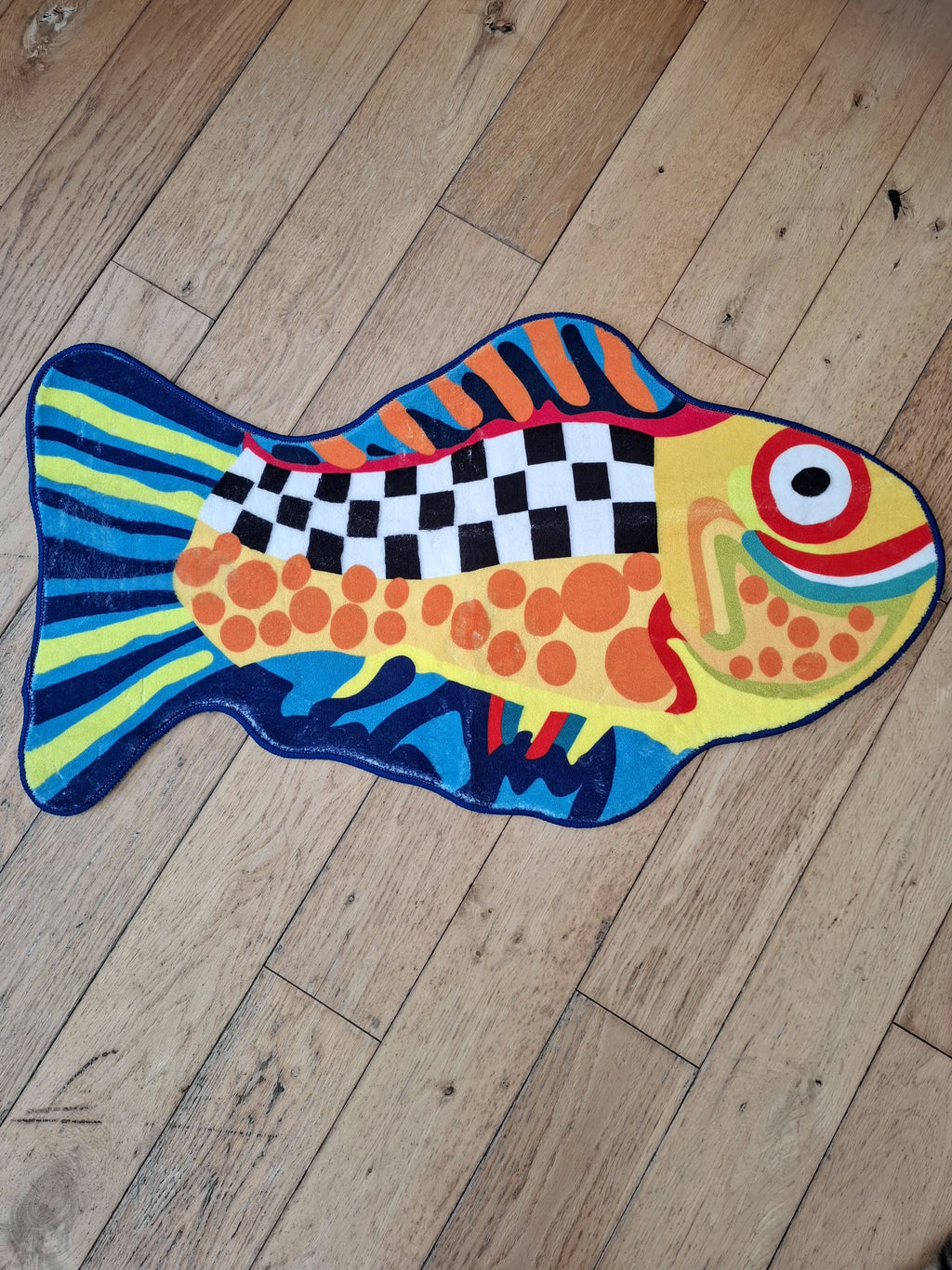 Blue Fish Faux Cashmere Bath Mat 60x90cm