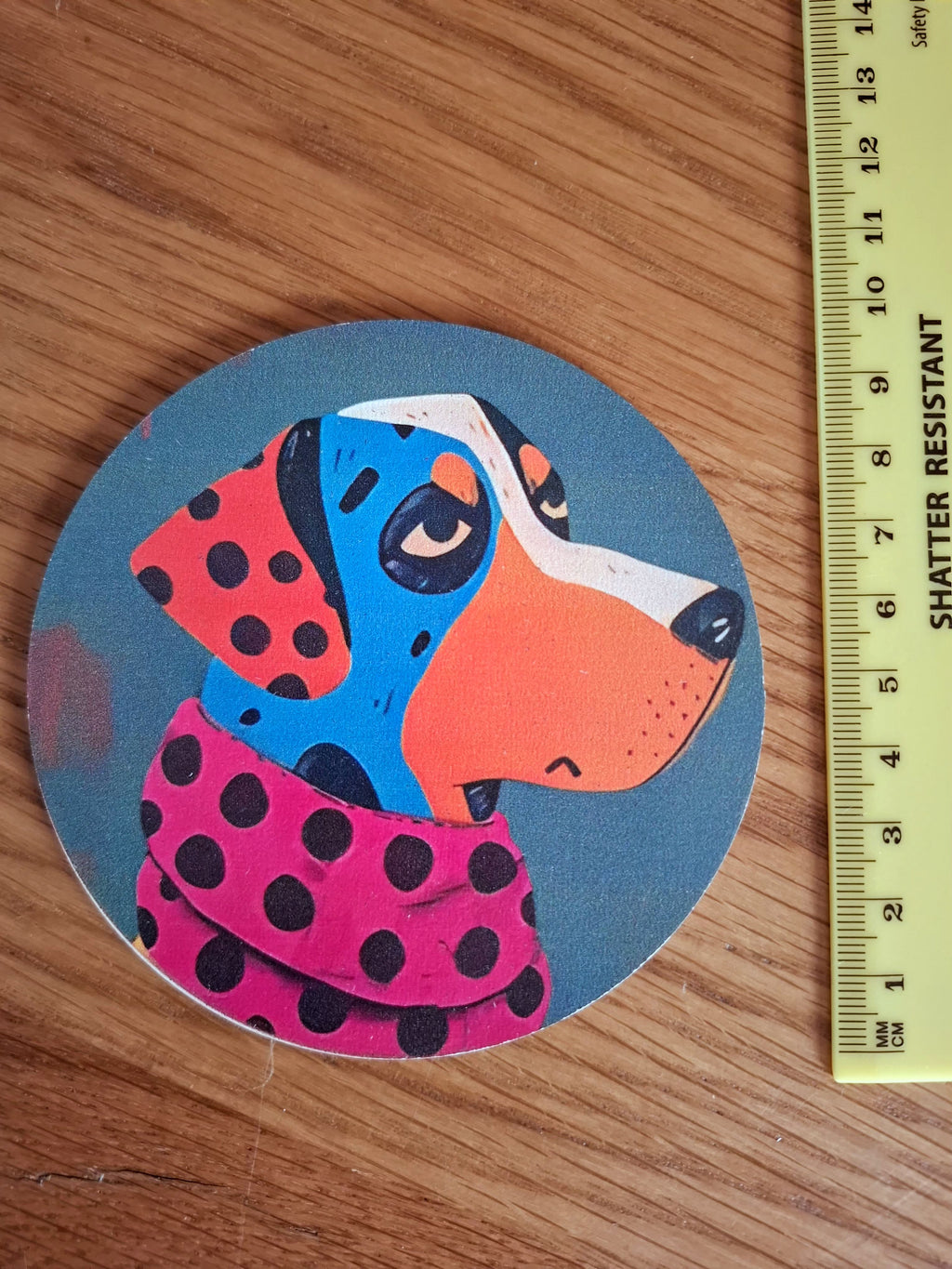 Dog Lover Gift Set – Colourful Dog Design Wooden Coaster Set of 6 | Novelty Home Gift