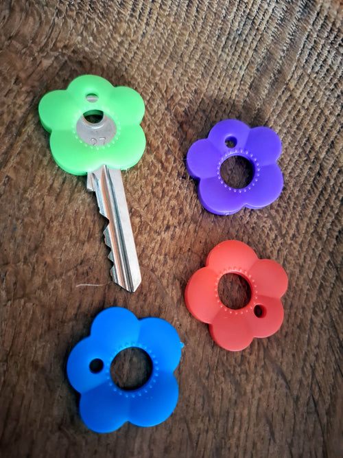 4 Piece Flower Shape Key Covers Set