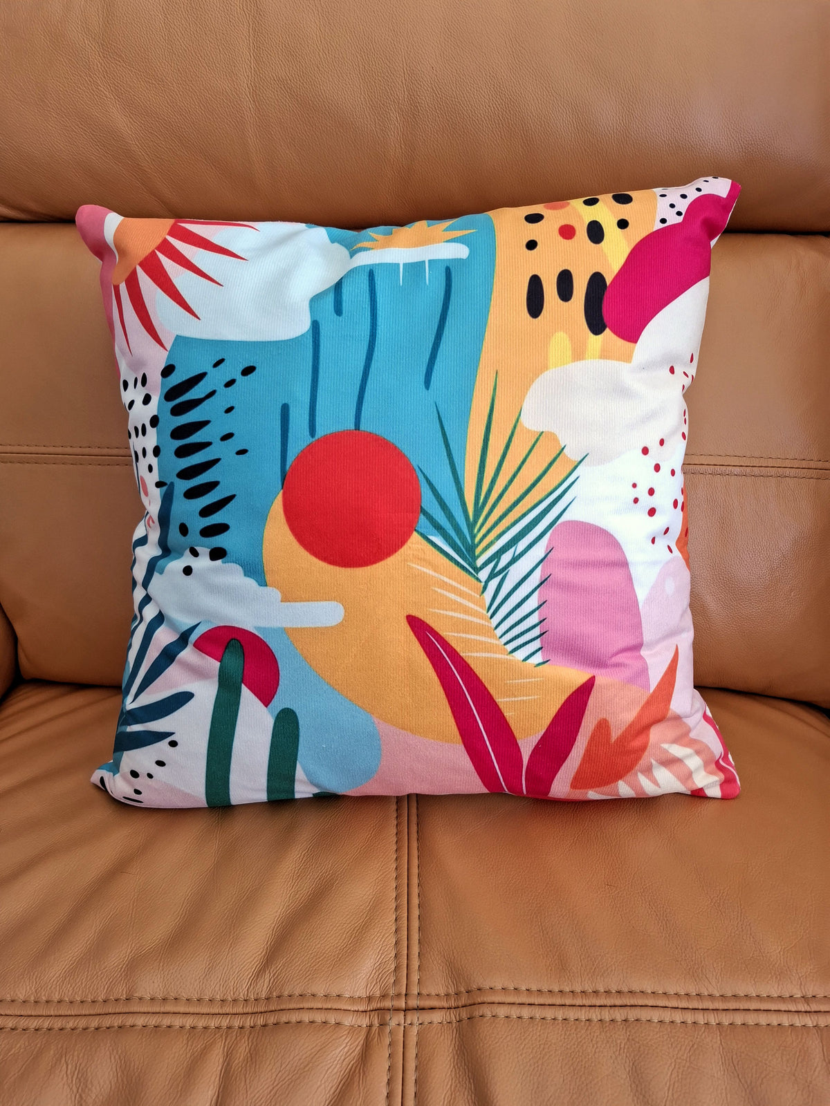 Tropical Colour Block Cushion Covers - Pack of 4