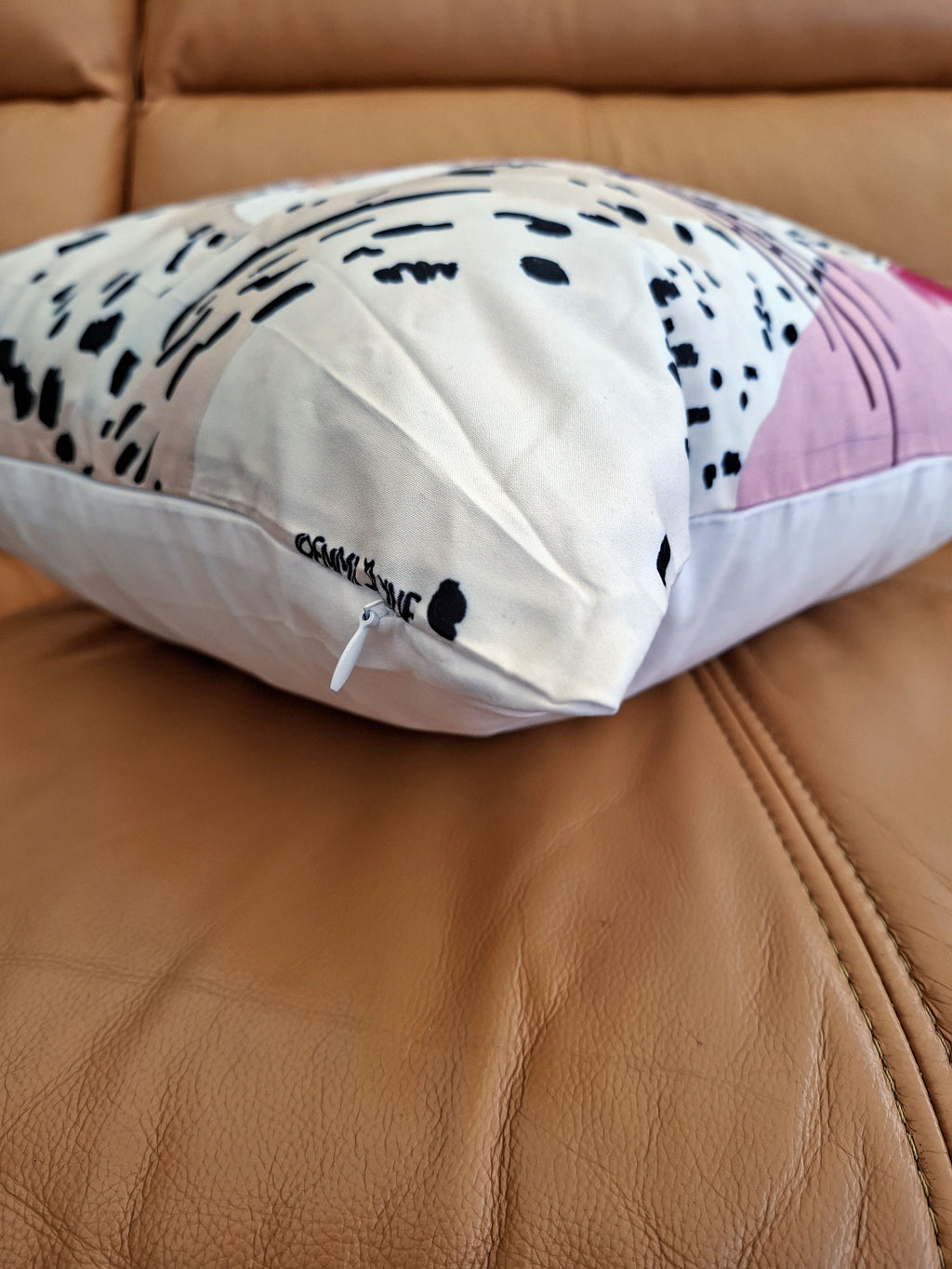Pink Floral Leopard Design Cushion Cover 45x45cm
