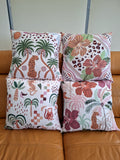 Tropical Summer Rainforest Design Cushion Covers 45x45cm 4 Pack