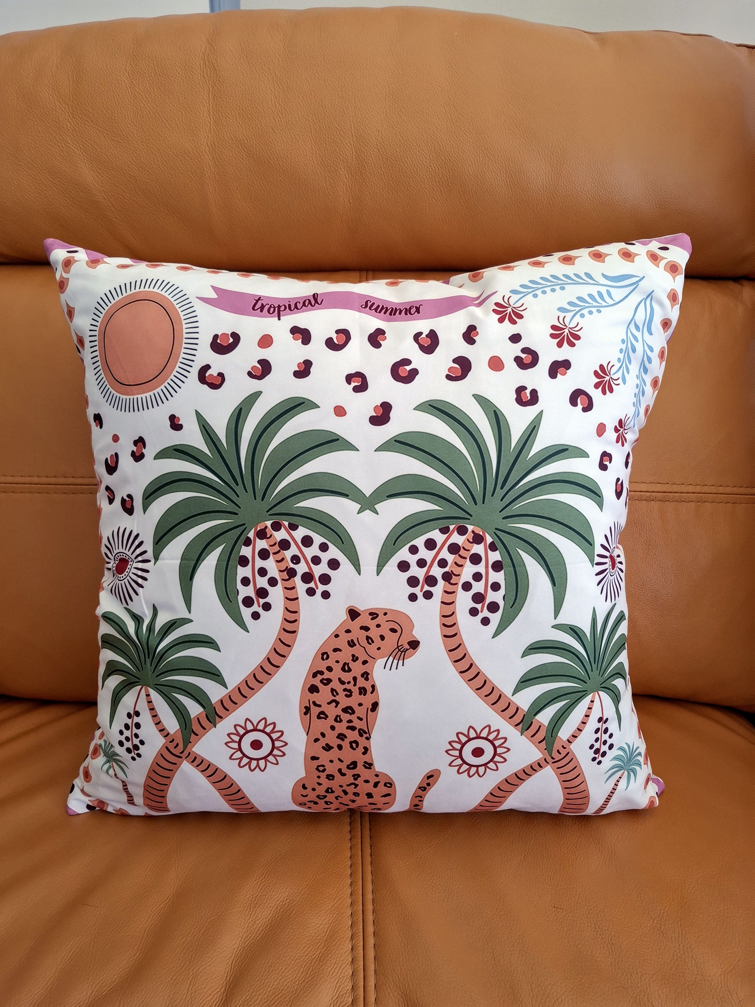 Tropical Summer Rainforest Design Cushion Covers 45x45cm 4 Pack