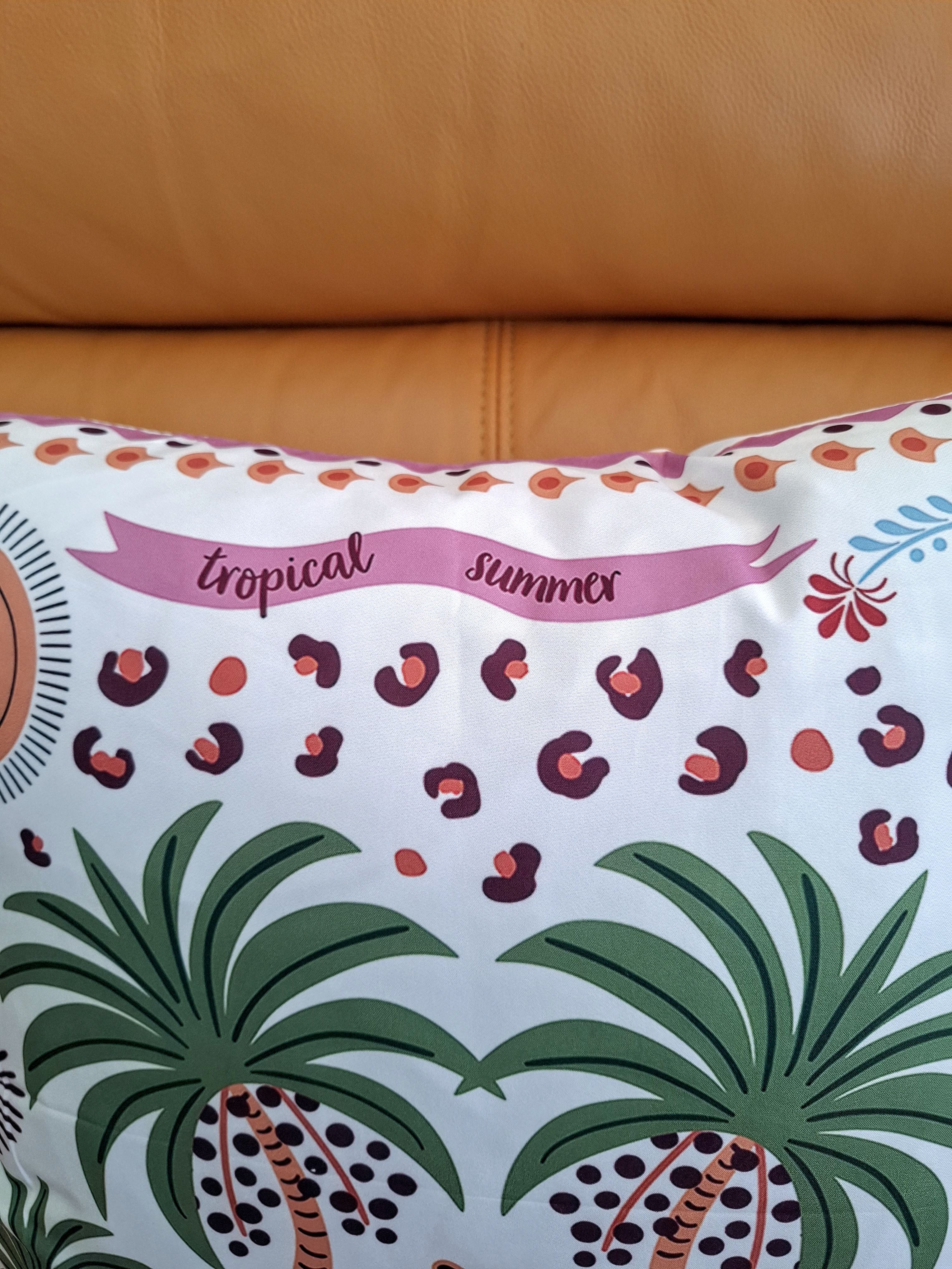 Tropical Summer Rainforest Design Cushion Covers 45x45cm 4 Pack