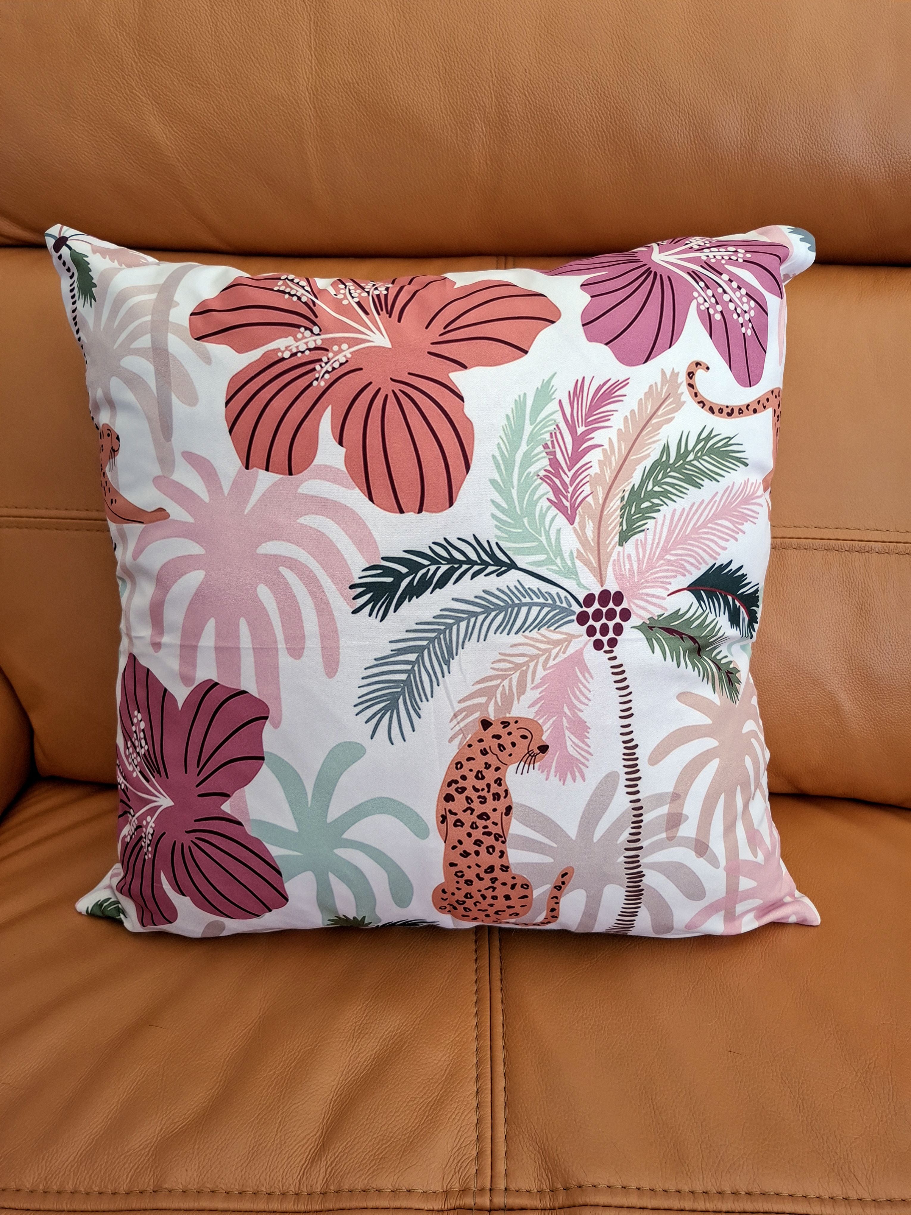 Tropical Summer Rainforest Design Cushion Covers 45x45cm 4 Pack