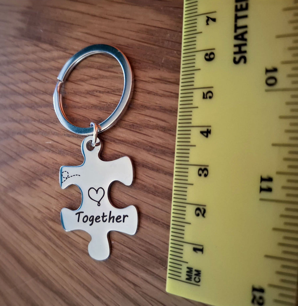 Better Together 2 Piece Puzzle Shape Keyrings