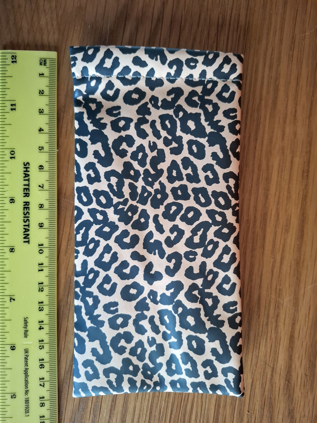 Leopard Print Snap Closure Sunglasses Case