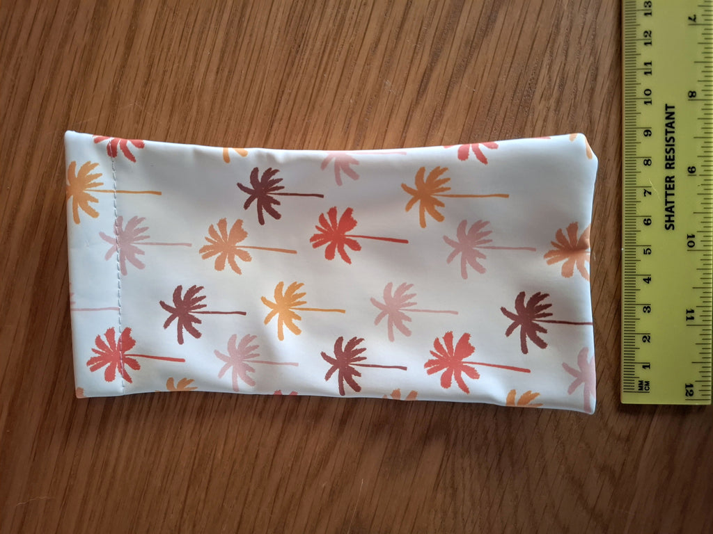 Palm Tree Design Snap Closure Sunglasses Case