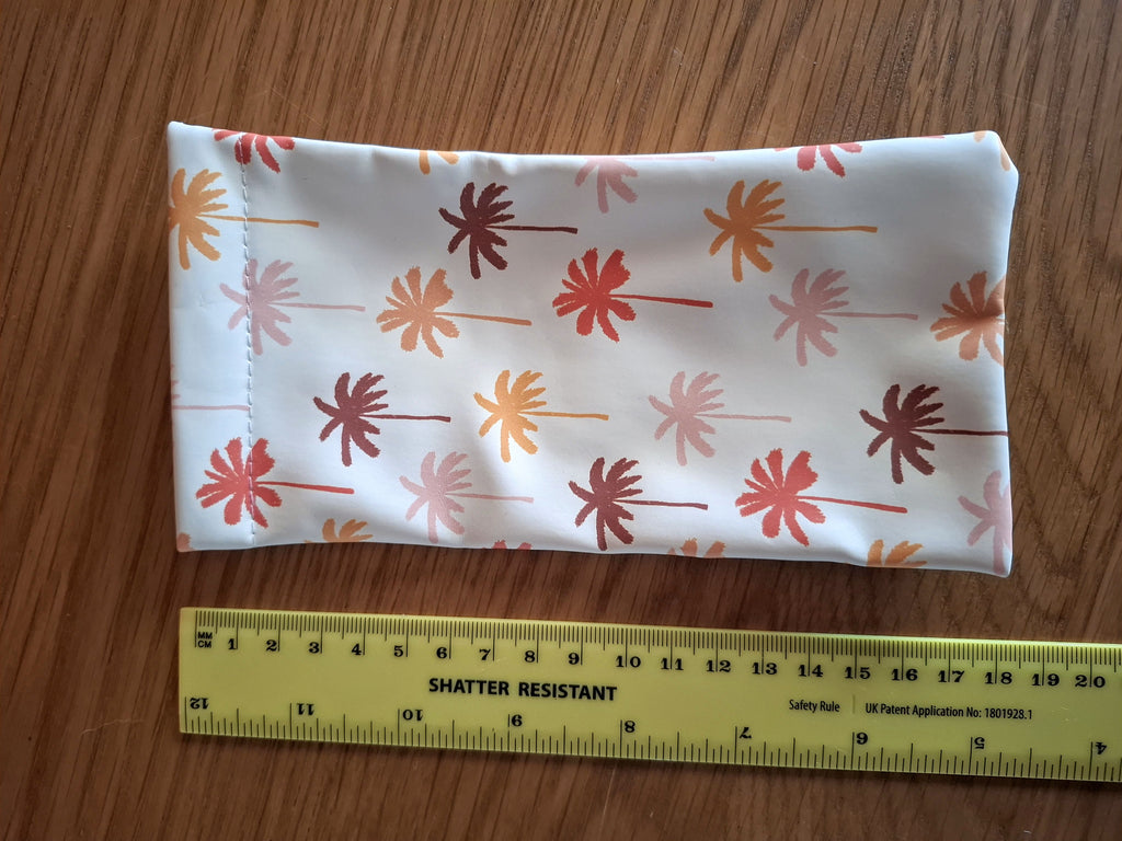 Palm Tree Design Snap Closure Sunglasses Case
