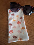 Palm Tree Design Snap Closure Sunglasses Case
