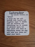 Labrador Gift for Dog Lovers – Single Wooden Coaster | Dog Mum Gift UK
