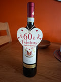 60 & Fabulous Happy 60th Birthday Love Heart Shaped Hanging Keepsake