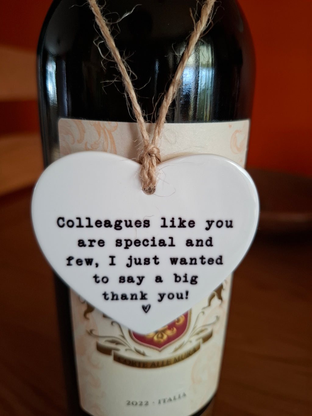 Colleagues Like You Are Special And Few, I Just Wanted To Say A Big Thank You Hanging Love Heart Shaped Keepsake
