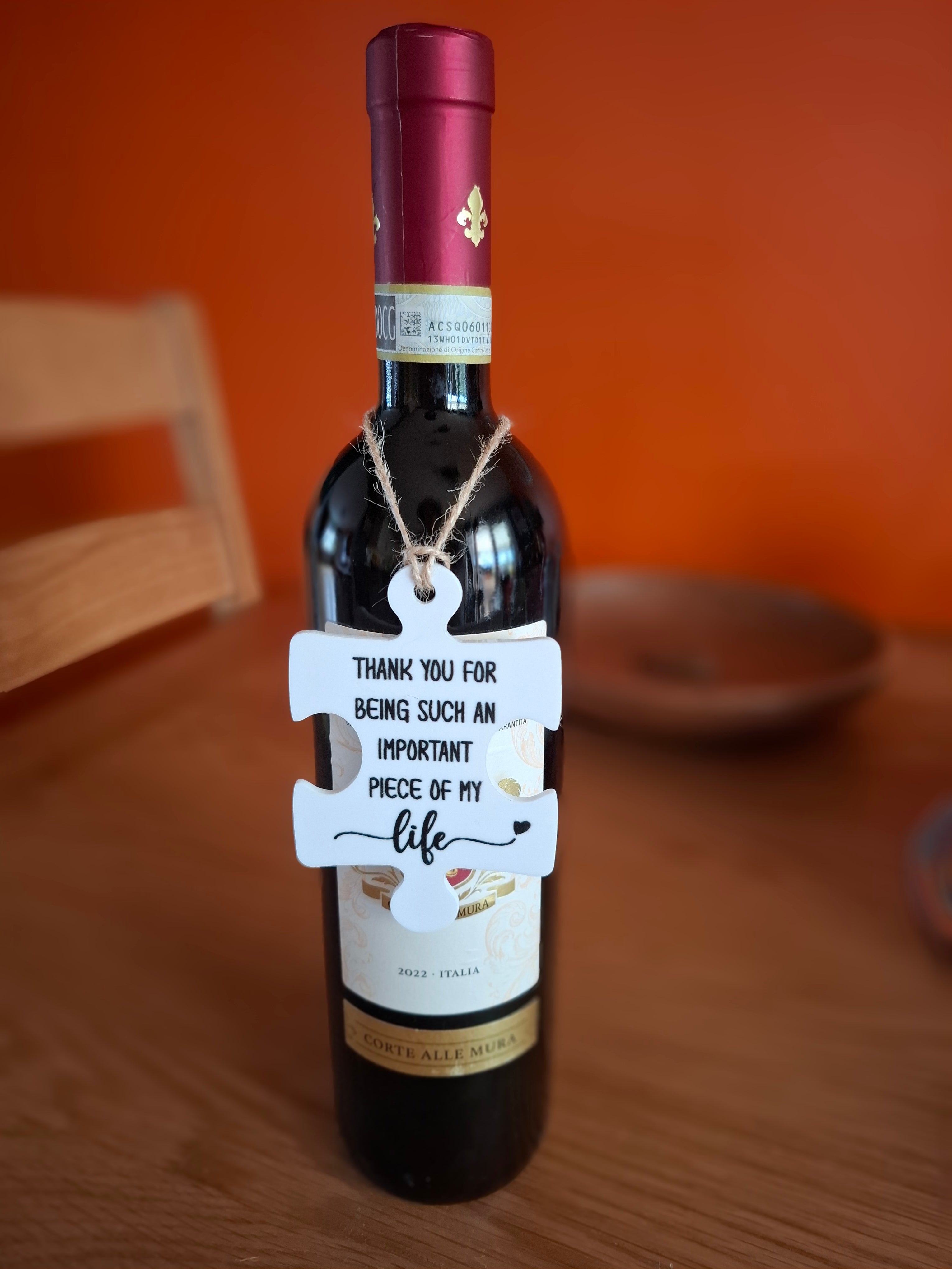 Jigsaw Shape Sentiment Hanging Plaque