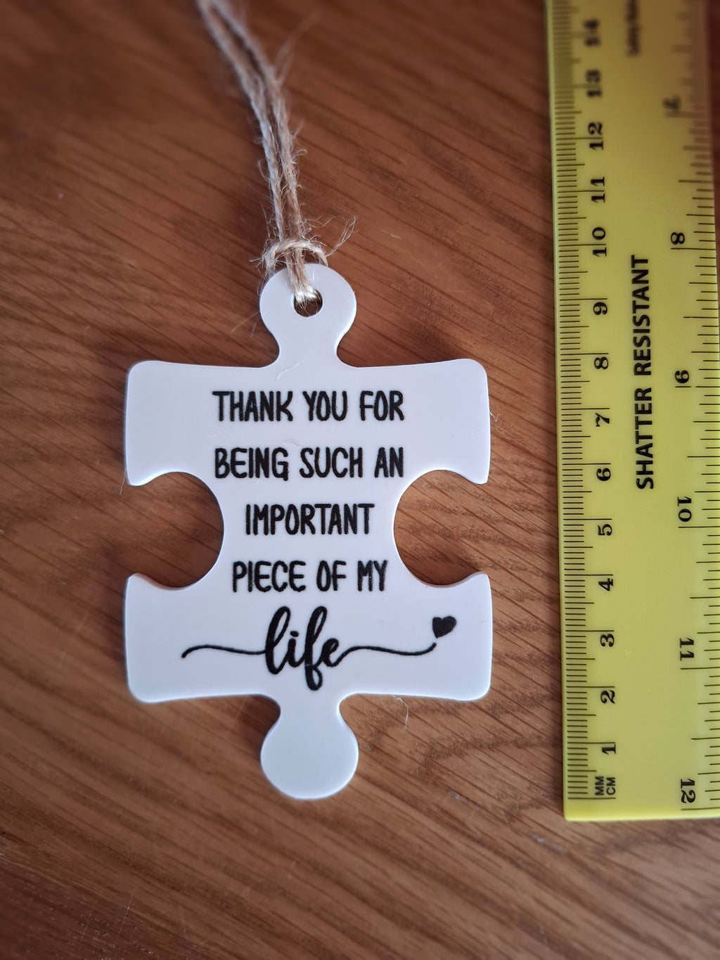 Jigsaw Shape Sentiment Hanging Plaque