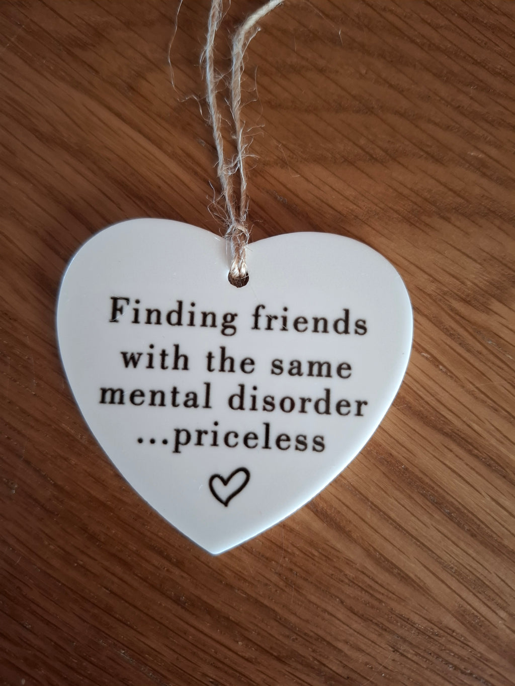 Friends Humorous Hanging Love Heart Shape Plaque