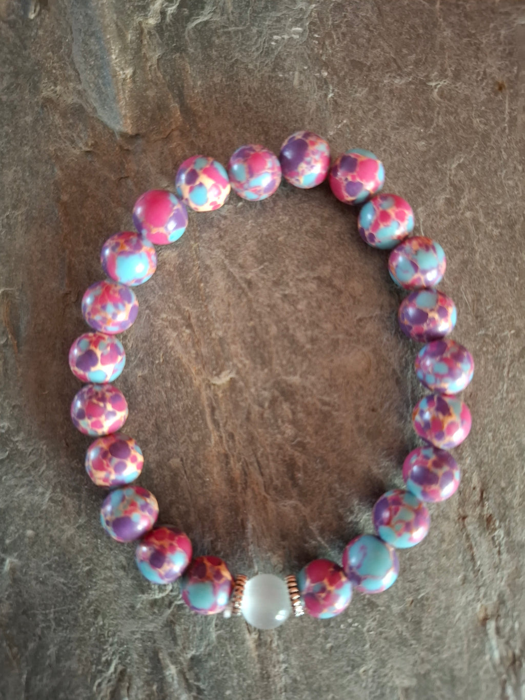 Agate and Hematite Natural Stone Menopause Relief Bracelet