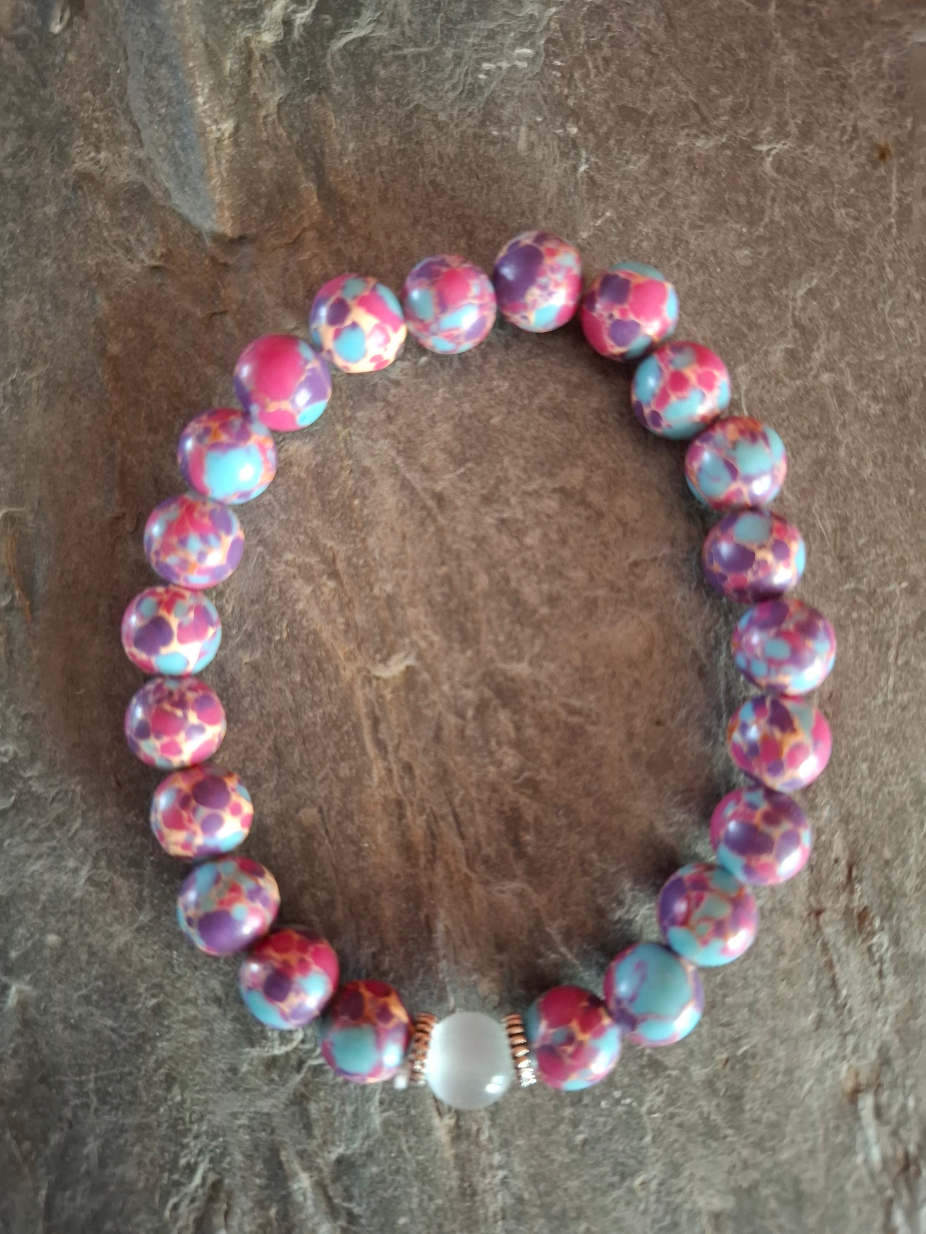 Agate and Hematite Natural Stone Menopause Relief Bracelet