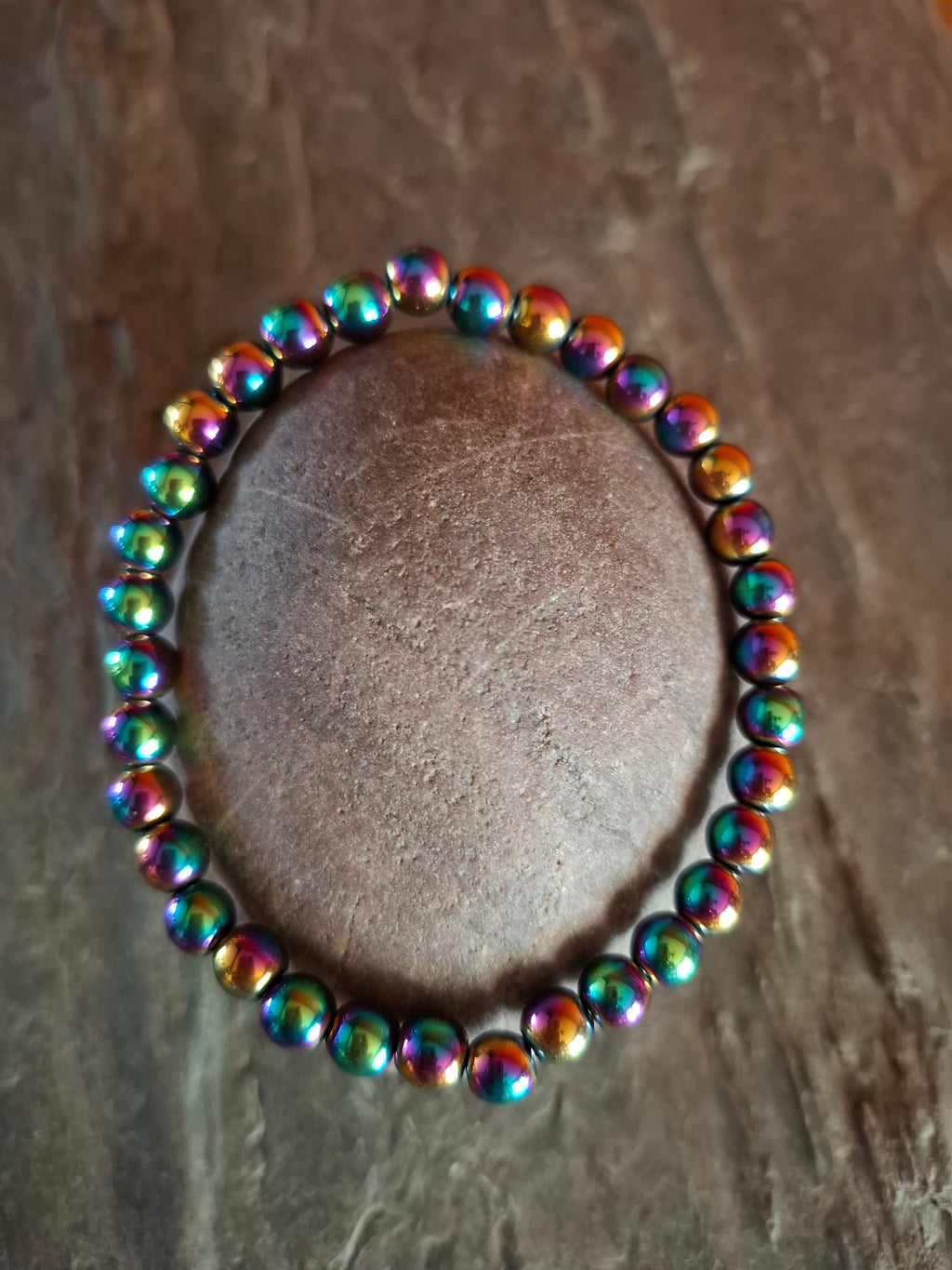 3 Piece Rainbow Mineral Natural Stone Mental Balance and Communication Bracelet Set