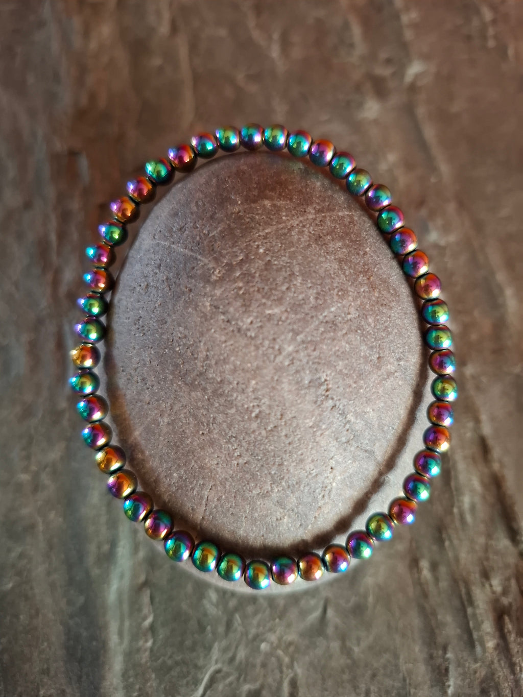 3 Piece Rainbow Mineral Natural Stone Mental Balance and Communication Bracelet Set