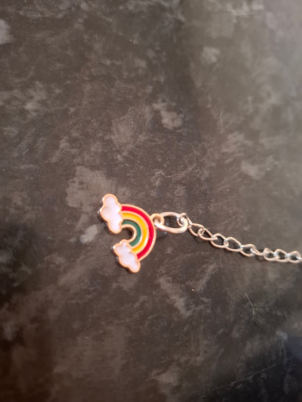 Thank You for Being Part of My Story Silver Bookmark with Rainbow Charm